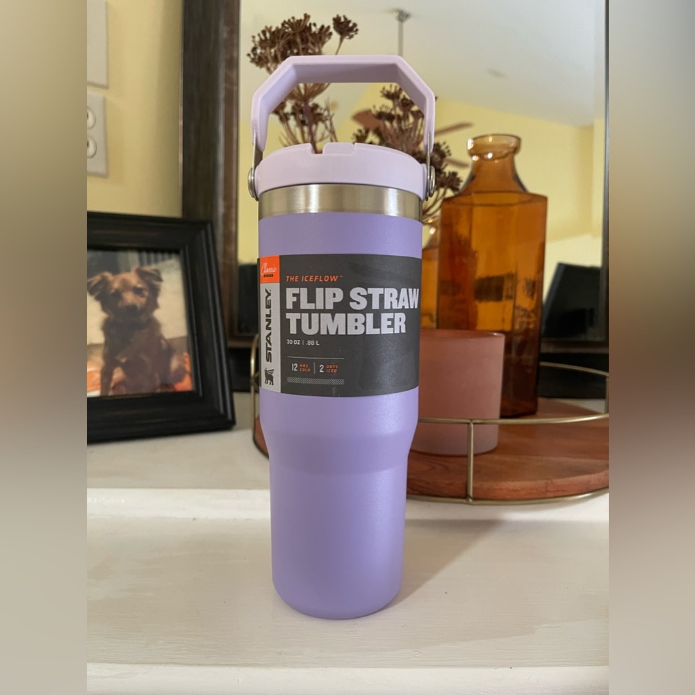 The IceFlow Flip Straw Tumbler 30 OZ Lavender